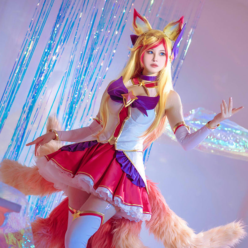 League Of Legends LOL Star Guardian Ahri Cosplay Costume SR