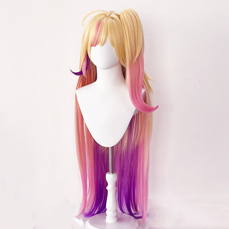 League Of Legends LOL Wild Rift Star Guardian Seraphine Golden Pink Purple Cosplay Wig