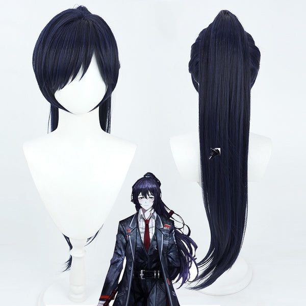 Limbus Company Hong Lu Deep Blue Cosplay Wig