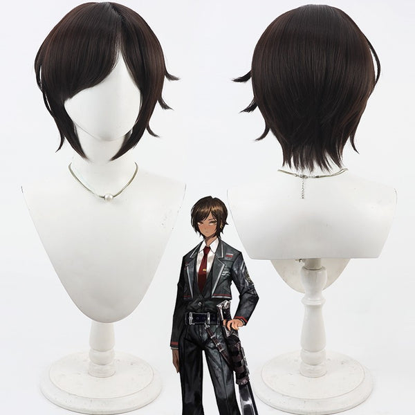 Limbus Company Sinner #12 Outis Deep Brown Cosplay Wig