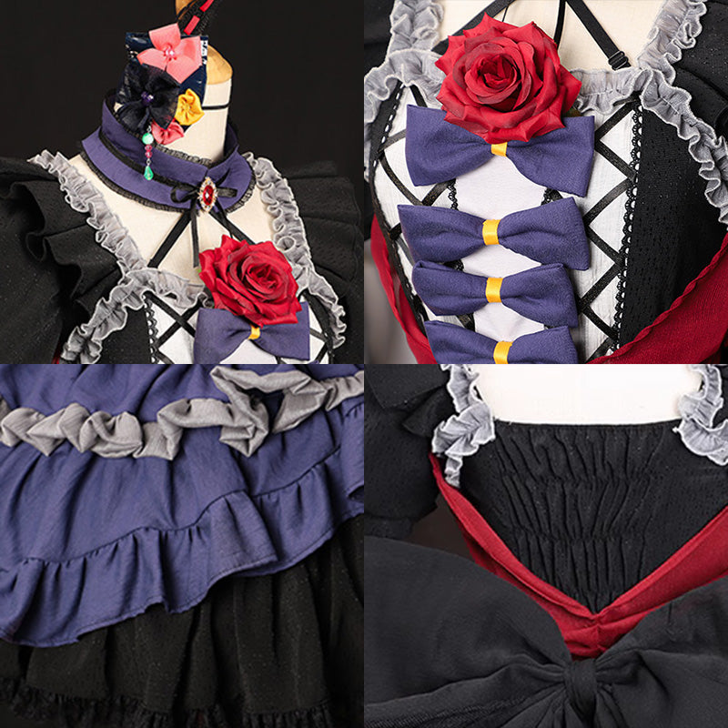 Love, Chunibyo & Other Delusions Chuunibyou demo Koi ga Shitai! Rikka Takanashi 2016 BD-Box Gohtic Lolita Dress Set Cosplay Costume