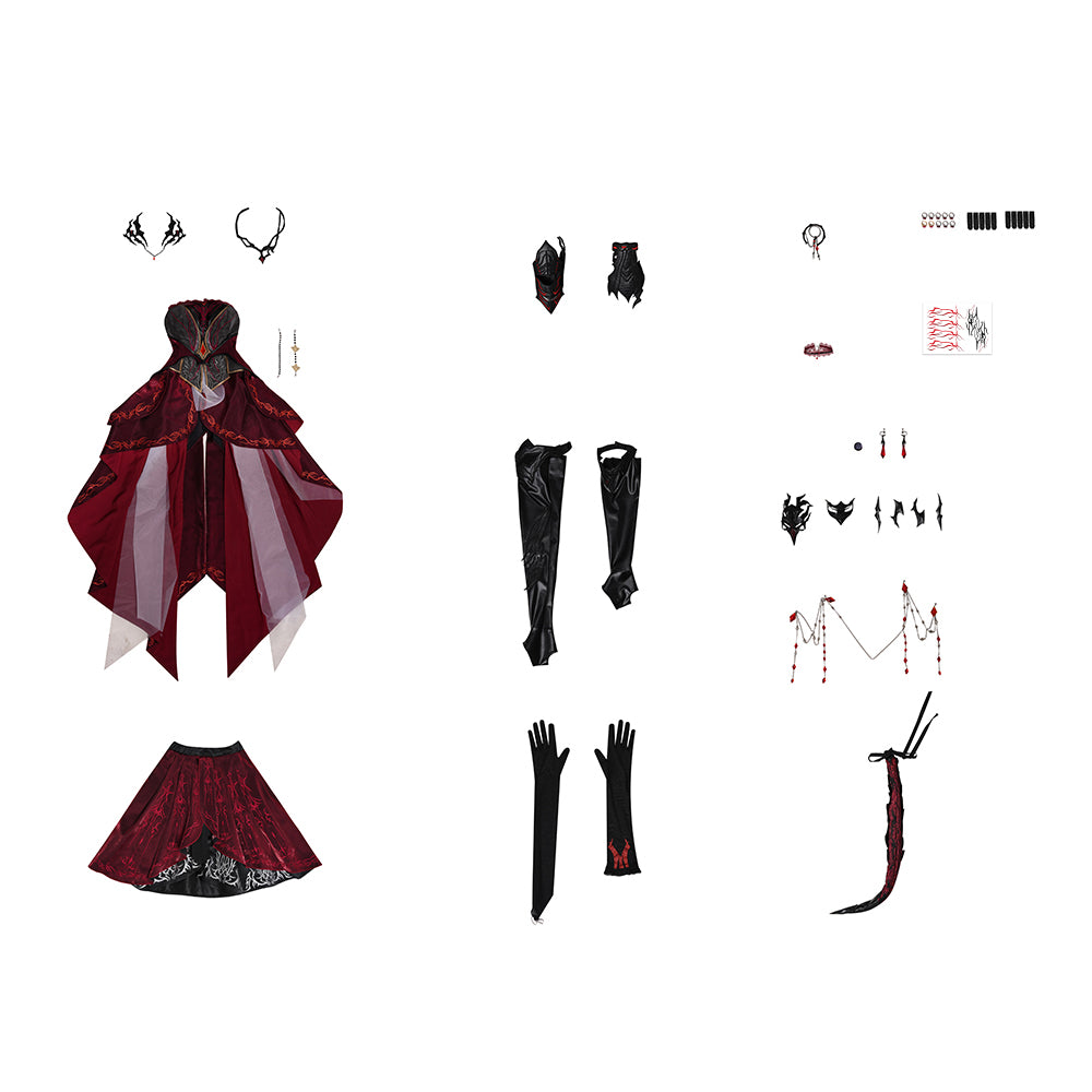 Love and Deep Space Beyond Cloudfall Set Scarlet Passion Cosplay Costume