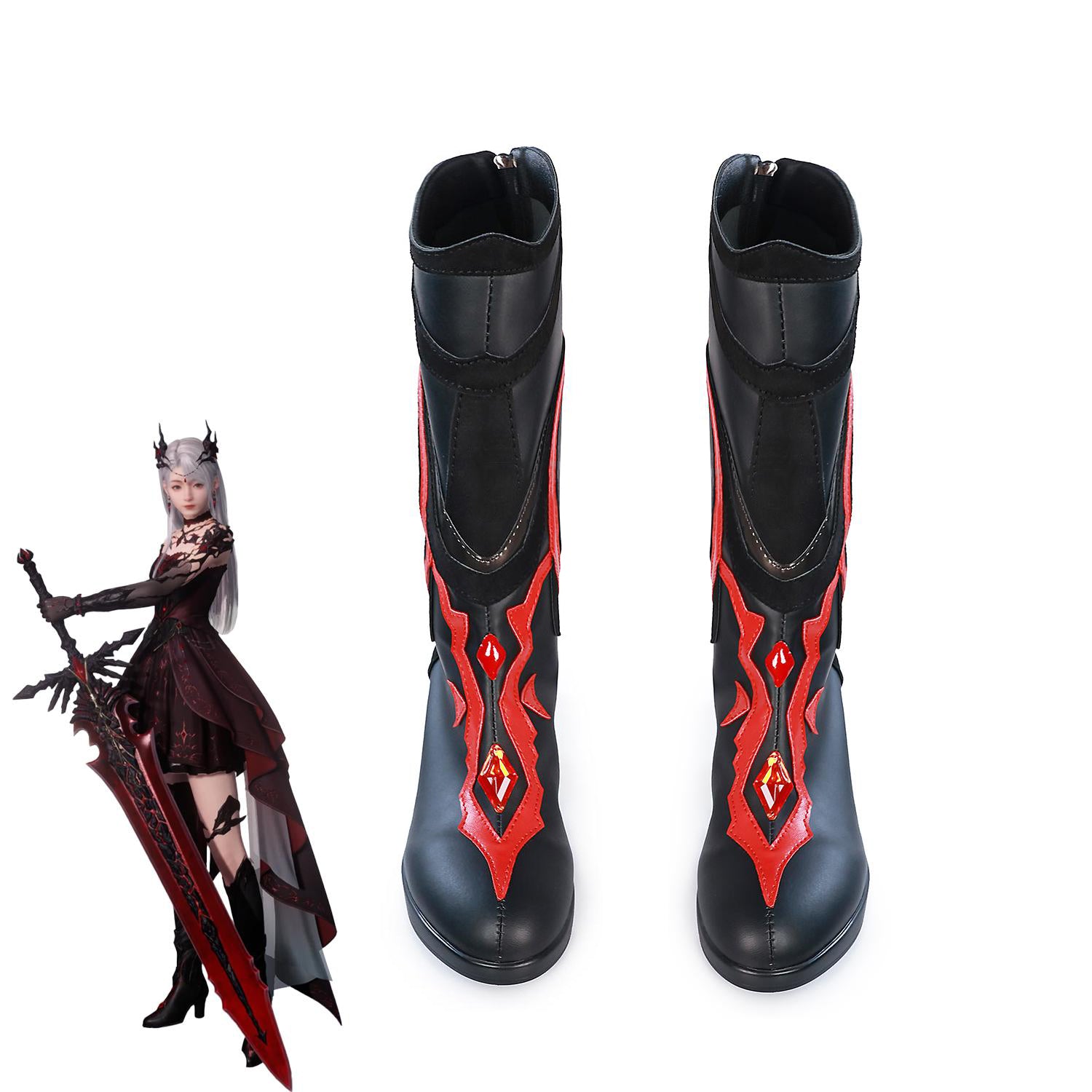 Love and Deep Space Beyond Cloudfall Set Scarlet Passion Cosplay Shoes
