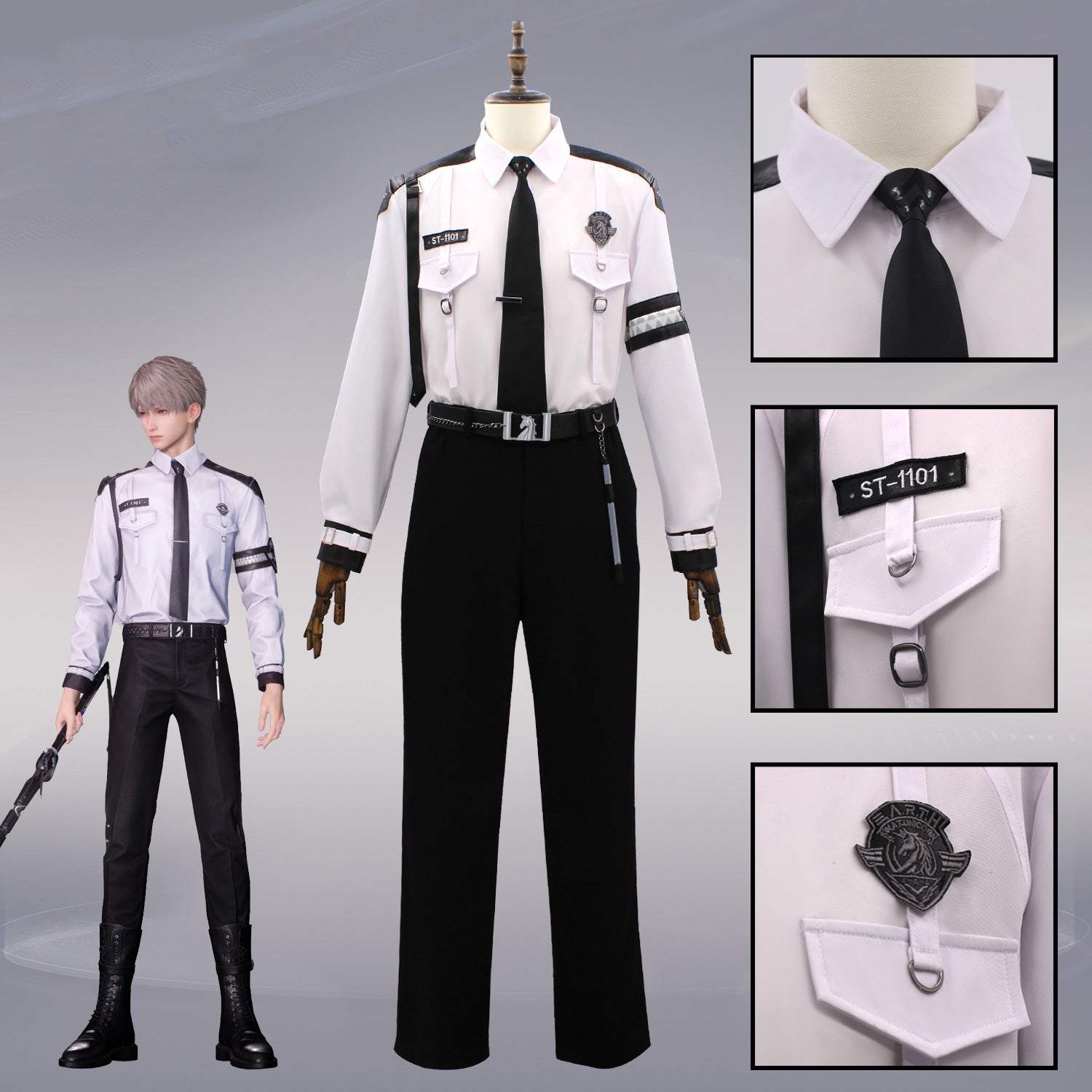 Love and Deep Space Xavier Evol Police Cosplay Costume