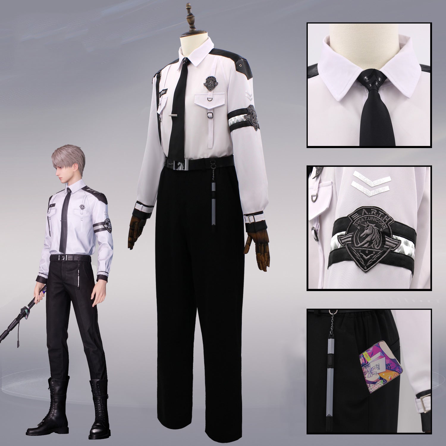 Love and Deep Space Xavier Evol Police Cosplay Costume