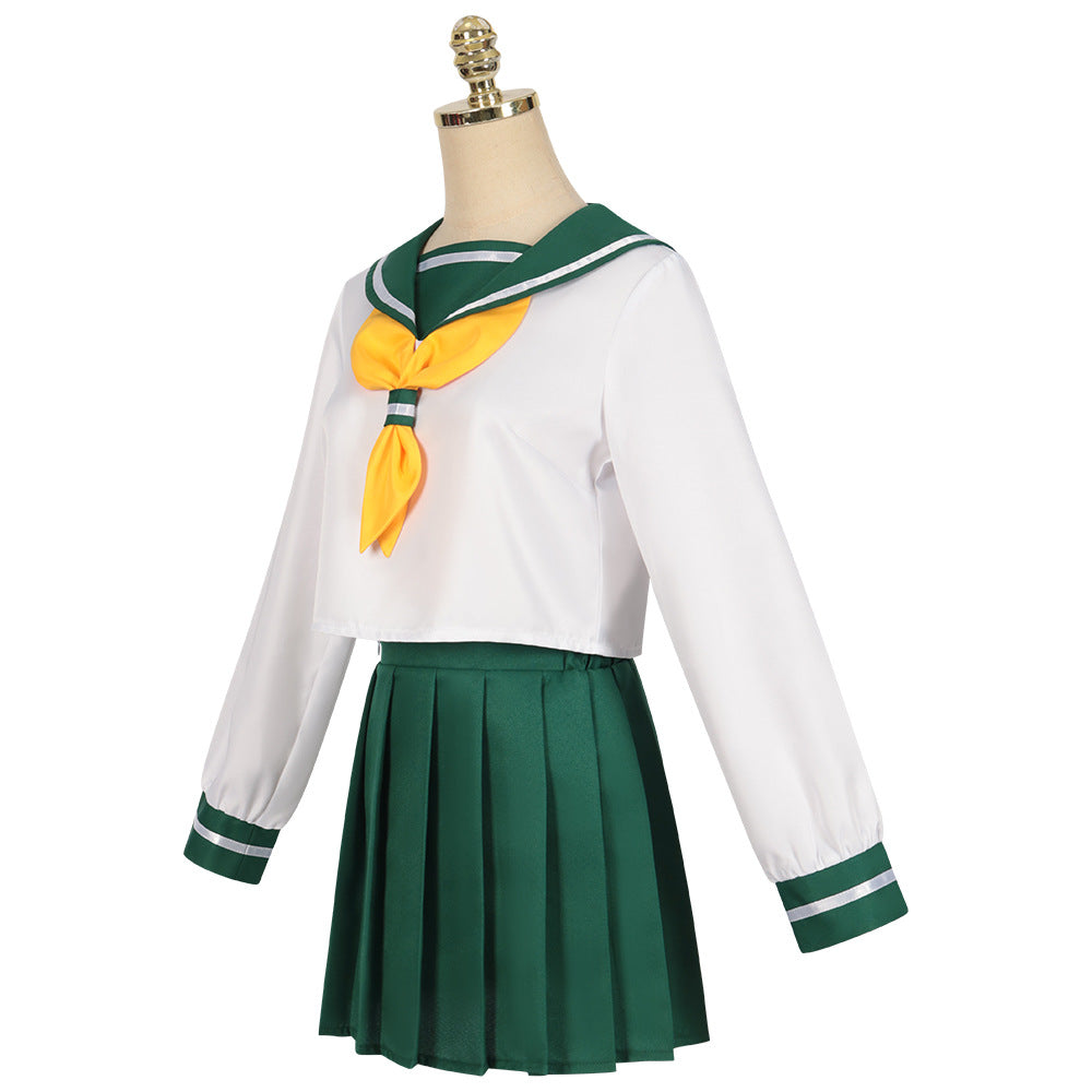 Mahou Shoujo ni Akogarete Gushing over Magical Girls Looking Up To Magical Girls Hanabishi Haruka School Uniforms Cosplay Costume