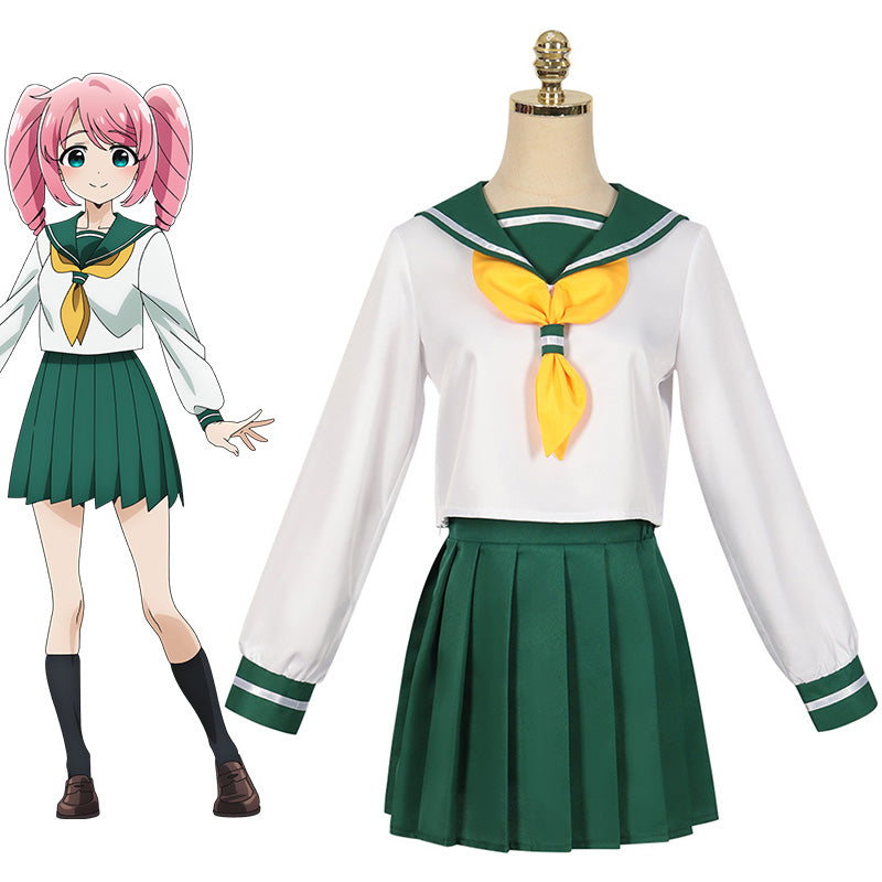 Mahou Shoujo ni Akogarete Gushing over Magical Girls Looking Up To Magical Girls Hanabishi Haruka School Uniforms Cosplay Costume