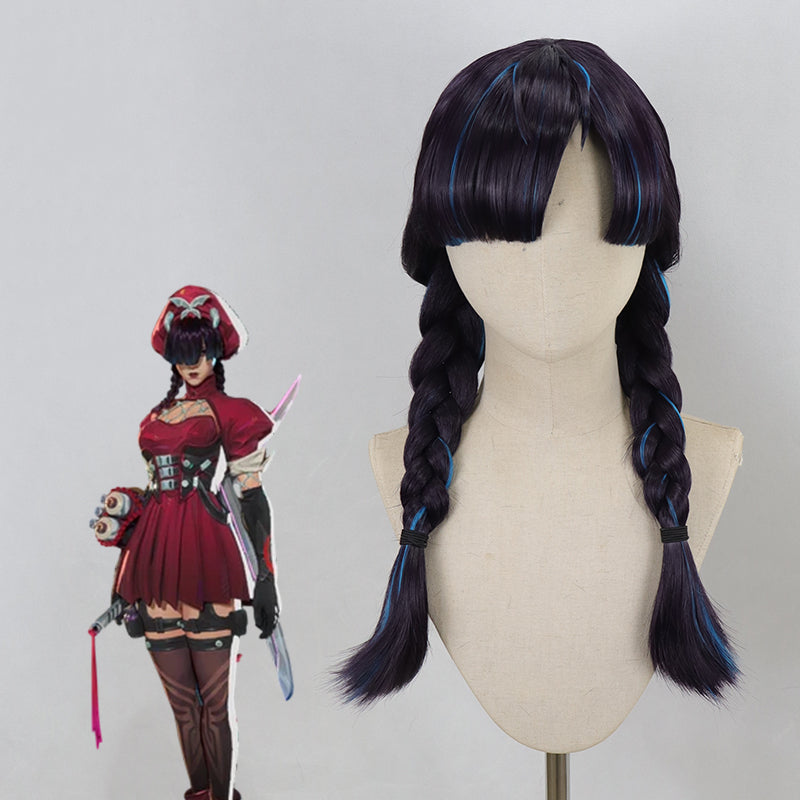 Marvel Rivals Psylocke Blood Kariudo Cosplay Wig
