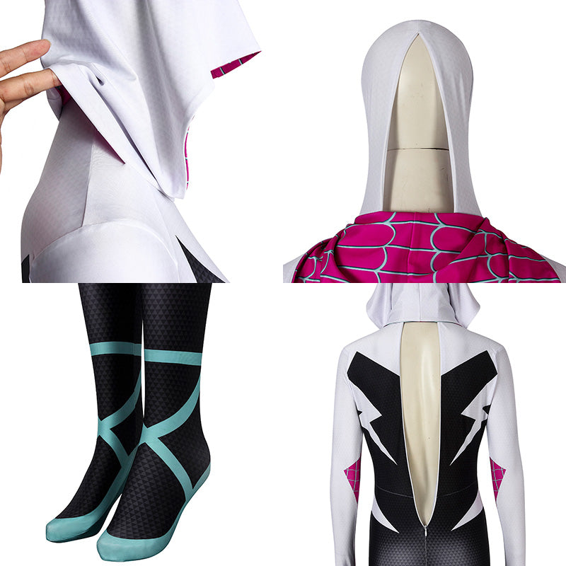 Marvel Spider-Man: Into The Spider-Verse Gwen Stacy Cosplay Costume