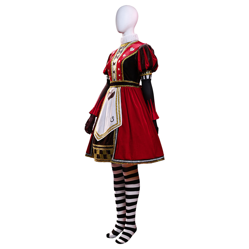 Alice: Madness Returns Alice Red Dress Cosplay Costume