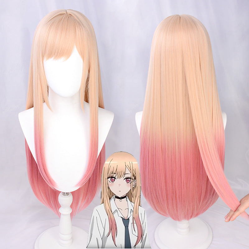 My Dress-Up Darling Sono Bisque Doll Wa Koi Wo Suru Kitagawa Marin Golden Pink Cosplay Wig