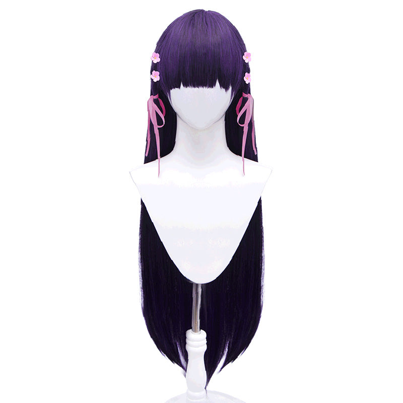 My Happy Marriage Watashi no Shiawase na Kekkon Miyo Saimori Black Purple Cosplay Wig