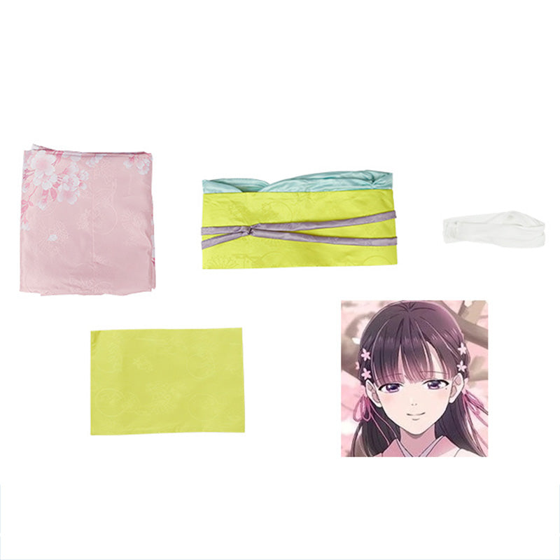 My Happy Marriage Watashi no Shiawase na Kekkon Miyo Saimori Pink Kimono Cosplay Costume