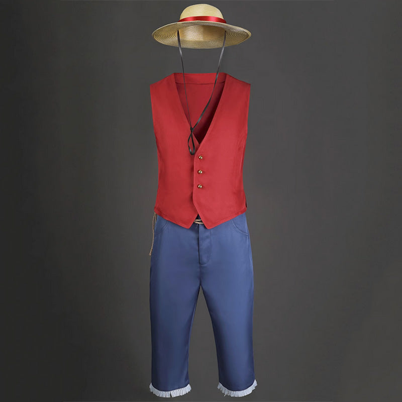 Netflix One Peice Monkey D. Luffy Cosplay Costume