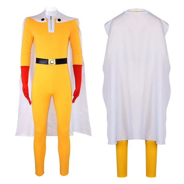 One Punch Man Caped Baldy Saitama Cosplay Costume