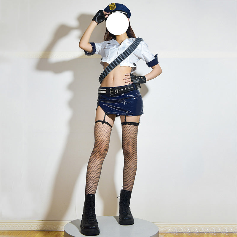 Panty And Stocking With Garterbelt Panty Police Officer Cosplay Costume