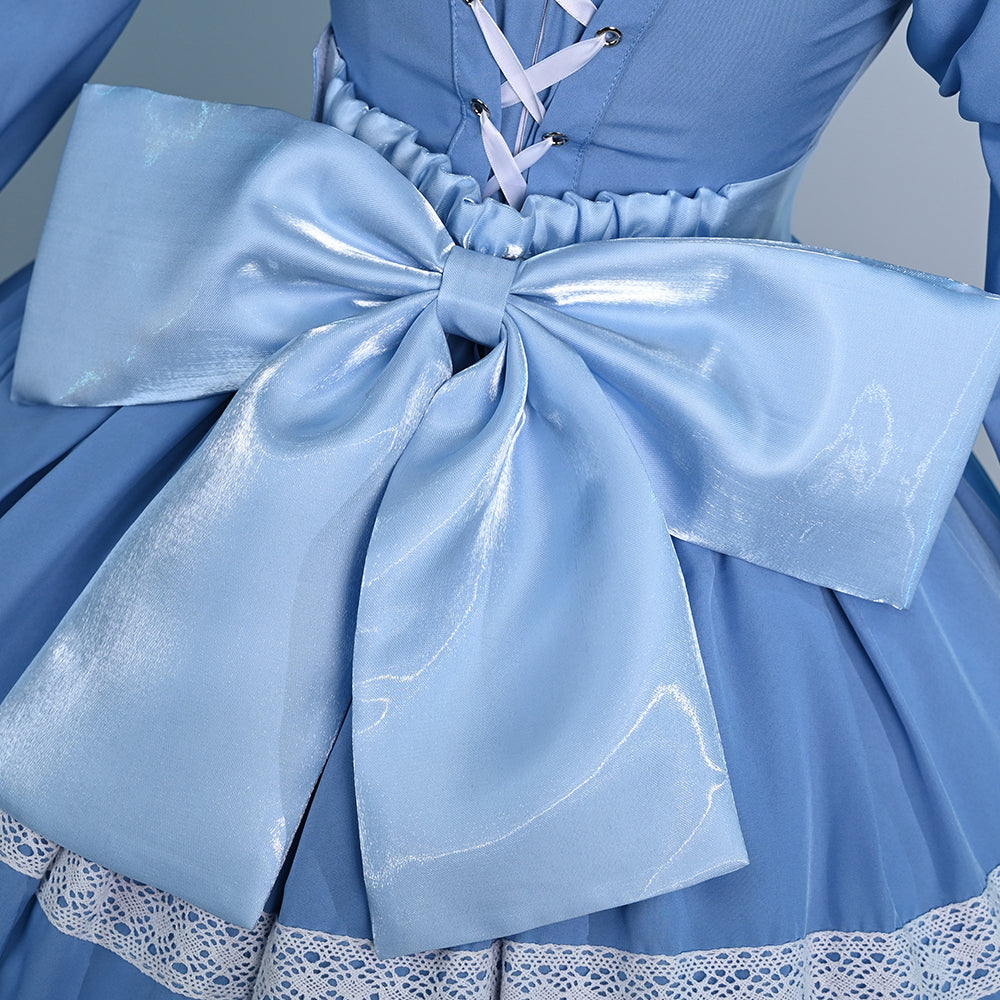 Panty And Stocking With Garterbelt Stocking Blue Dress Cosplay Costume