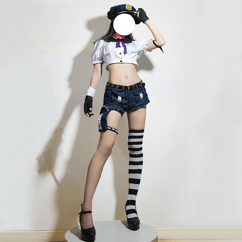 Panty And Stocking With Garterbelt Stocking Police Officer Cosplay Costume
