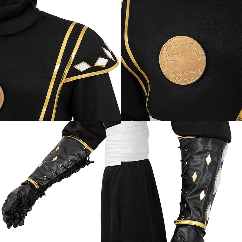Power Rangers Black Ninja Ranger Black Ninjetti Ranger Cosplay Costume
