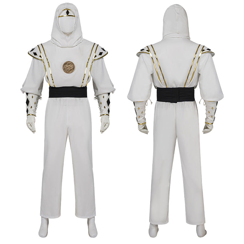 Power Rangers Mighty Morphin Ninja White Ranger Tommy Oliver Cosplay Costume