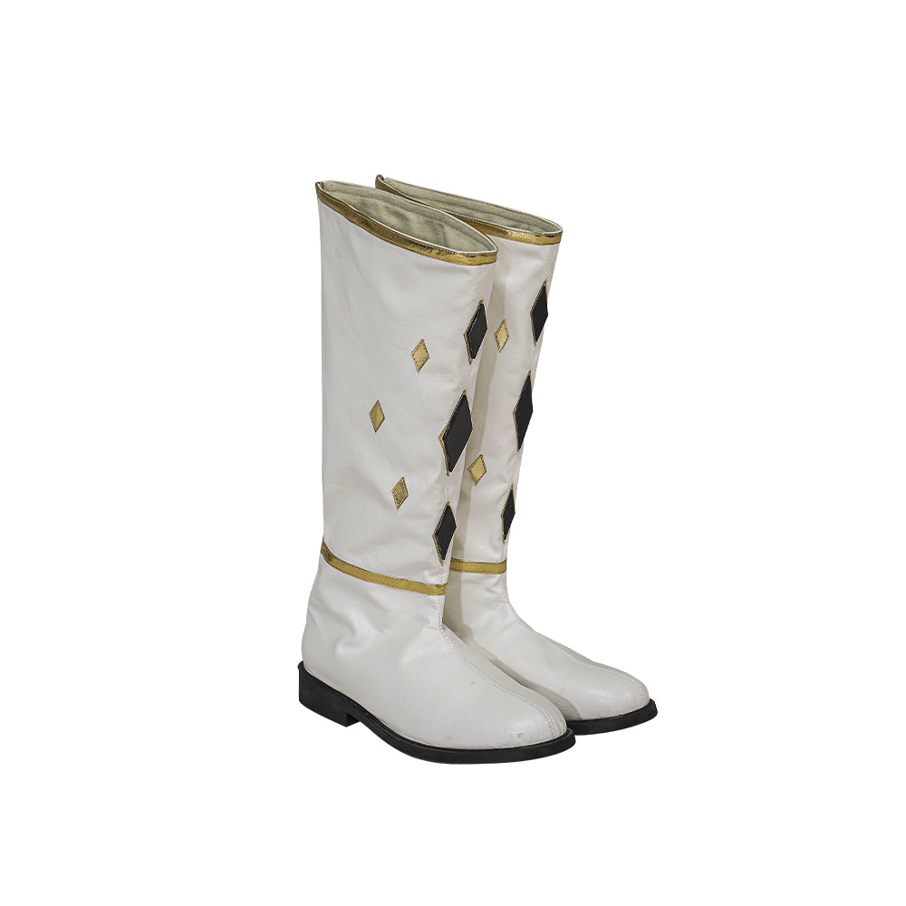 Power Rangers Mighty Morphin Ninja White Ranger Tommy Oliver Shoes Cosplay Boots