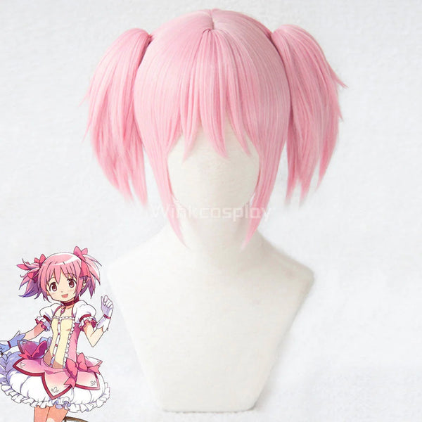 Puella Magi Madoka Magica Kaname Madoka Pink Cosplay Wig