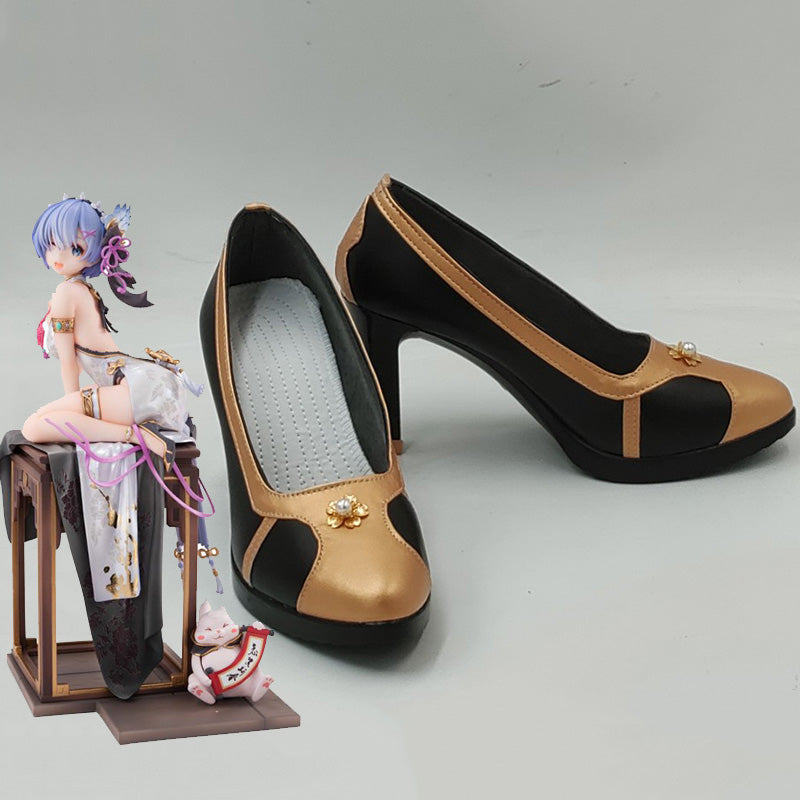 Re: Life In A Different World From Zero Re: Zero Starting Life in Another World Rem Graceful Beauty Cheongsam Cosplay Shoes