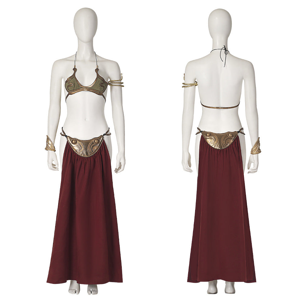 Star Wars Princess Leia Slave Girl Leia Organa Solo Cosplay Costume ...