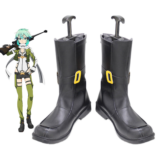 Sword Art Online Gun Gale Online Asada Shino Cosplay Shoes