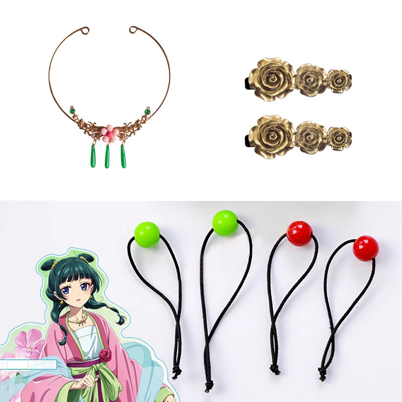 The Apothecary Diaries Kusuriya no Hitorigoto Maomao Headwear Necklace Cosplay Accessory Prop