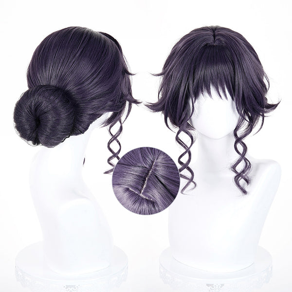 The Fragrant Flower Blooms with Dignity Kaoruko Waguri Purple Gray Cosplay Wig