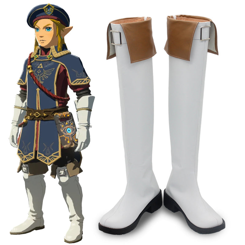 TLOZ: Tears of the Kingdom Link Royal Guard Uniform Shoes Cosplay Boots