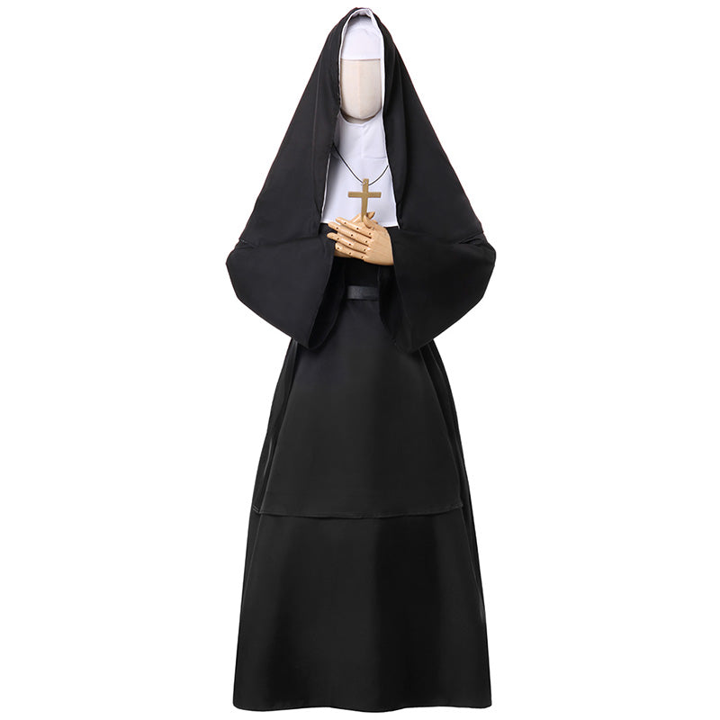 The Nun II 2023 Movie Halloween Horror Ghost Nun Cosplay Costume