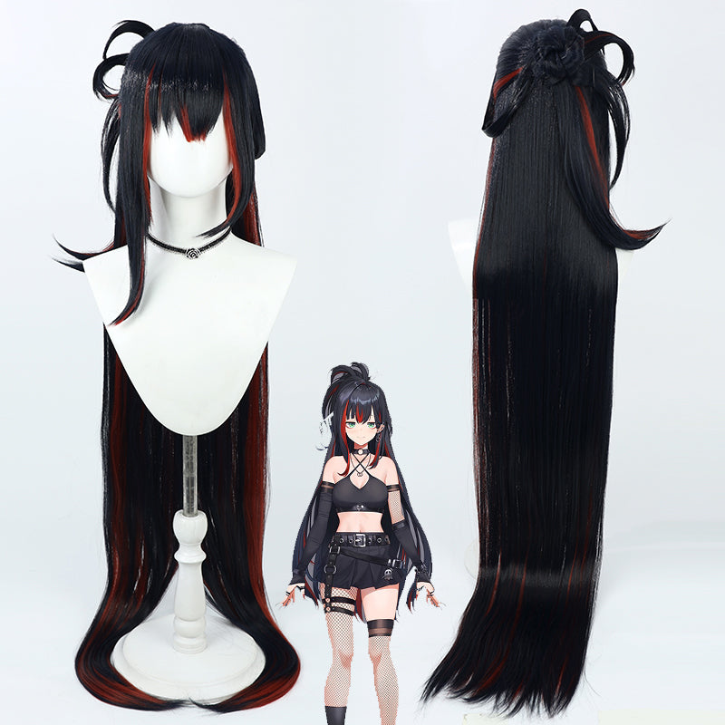 Virtual YouTuber NIJISANJI 6WS Mika Melatika Reference Sheet Cosplay Wig