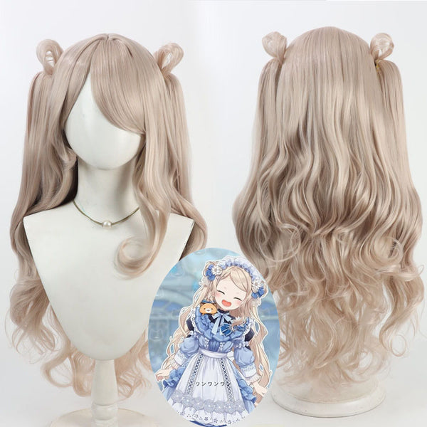 Virtual YouTuber NIJISANJI Machita Chima Lolita Maid Outfit Cosplay Wig