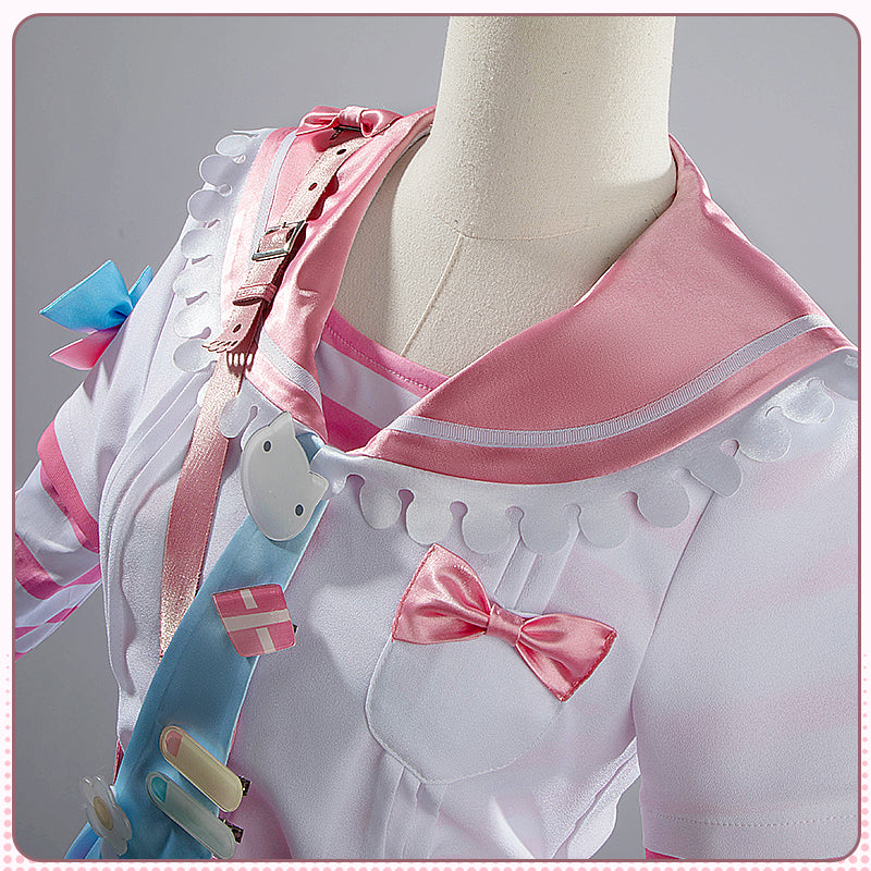 Virtual YouTuber NIJISANJI Yang Nari Loose Fluffy Sailor Uniform Cosplay Costume