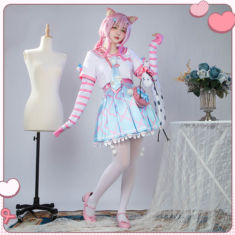 Virtual YouTuber NIJISANJI Yang Nari Loose Fluffy Sailor Uniform Cosplay Costume