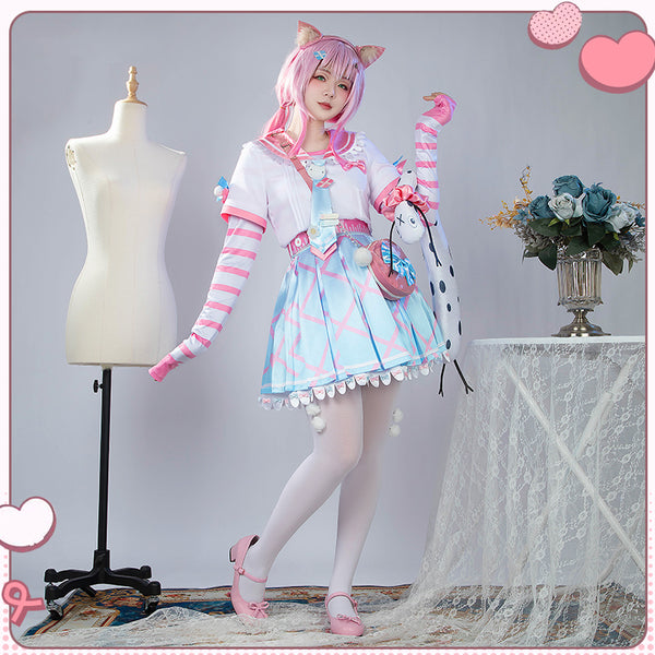 Virtual YouTuber NIJISANJI Yang Nari Loose Fluffy Sailor Uniform Cosplay Costume