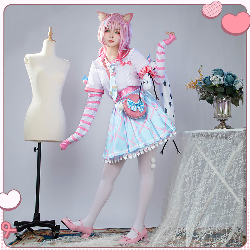 Virtual YouTuber NIJISANJI Yang Nari Loose Fluffy Sailor Uniform Cosplay Costume