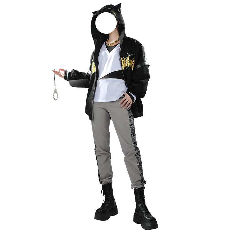 Virtual YouTuber Nijisanji Luxiem Luca Kaneshiro Third Costume With Hood Cosplay Costume