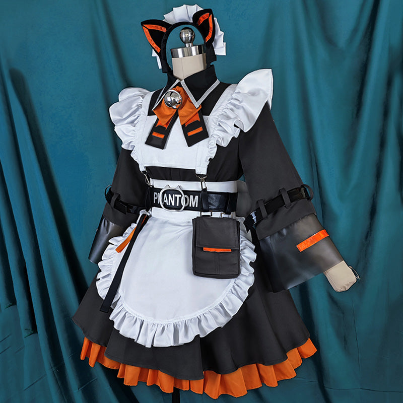 Virtual YouTuber Nijisanji Noctyx Alban Knox Maid Dress Cosplay Costume