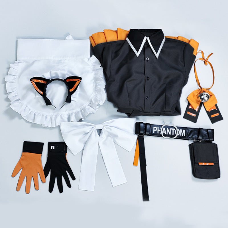 Virtual YouTuber Nijisanji Noctyx Alban Knox Maid Dress Cosplay Costume