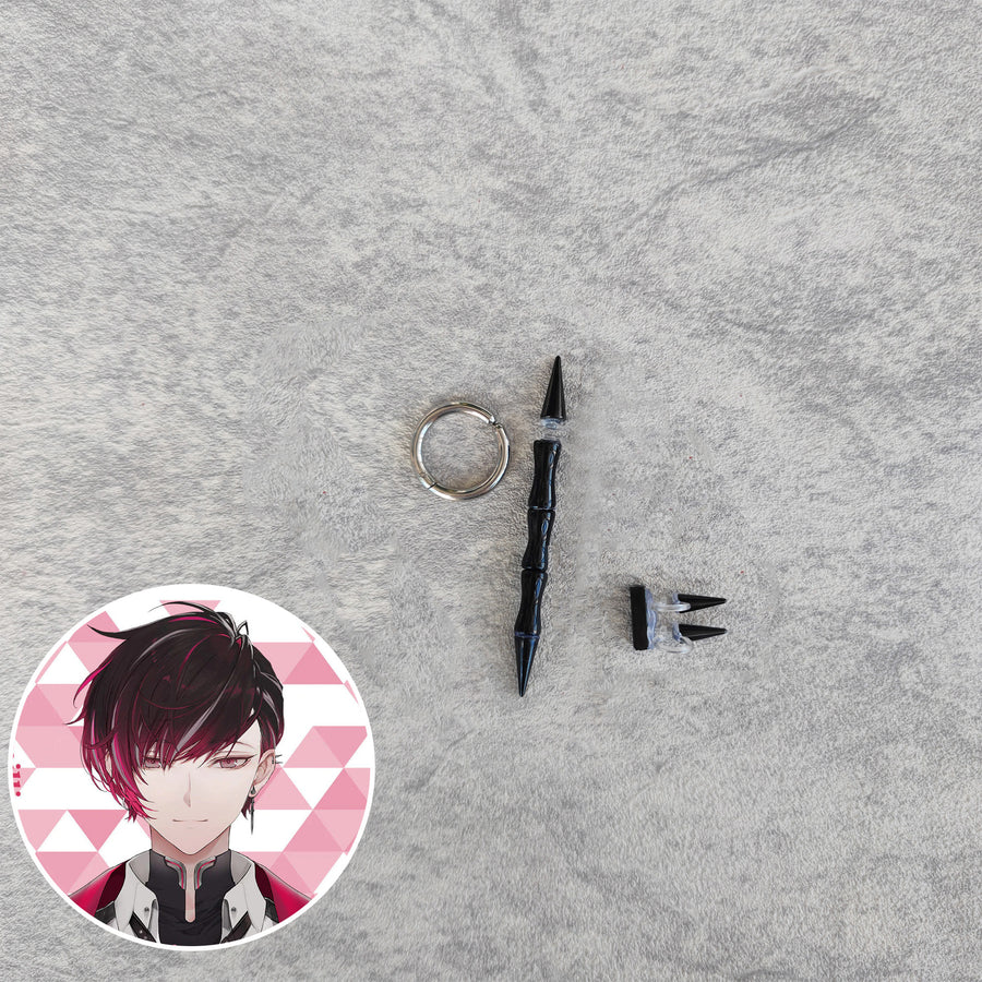 Virtual YouTuber Nijisanji XSOLEIL Ver Vermillion Ear clips Cosplay Accessory Prop