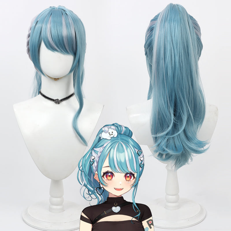 Virtual YouTuber VSPO! Shiranami Ramune Cosplay Wig