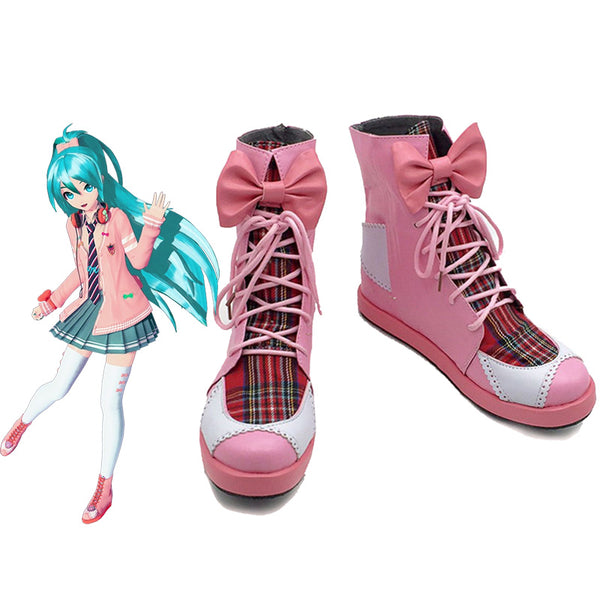 Vocaloid Hatsune Miku: Project DIVA Arcade Future Tone Hatsune Miku: Ribbon Girl Ver. Super Premium Cosplay Shoes