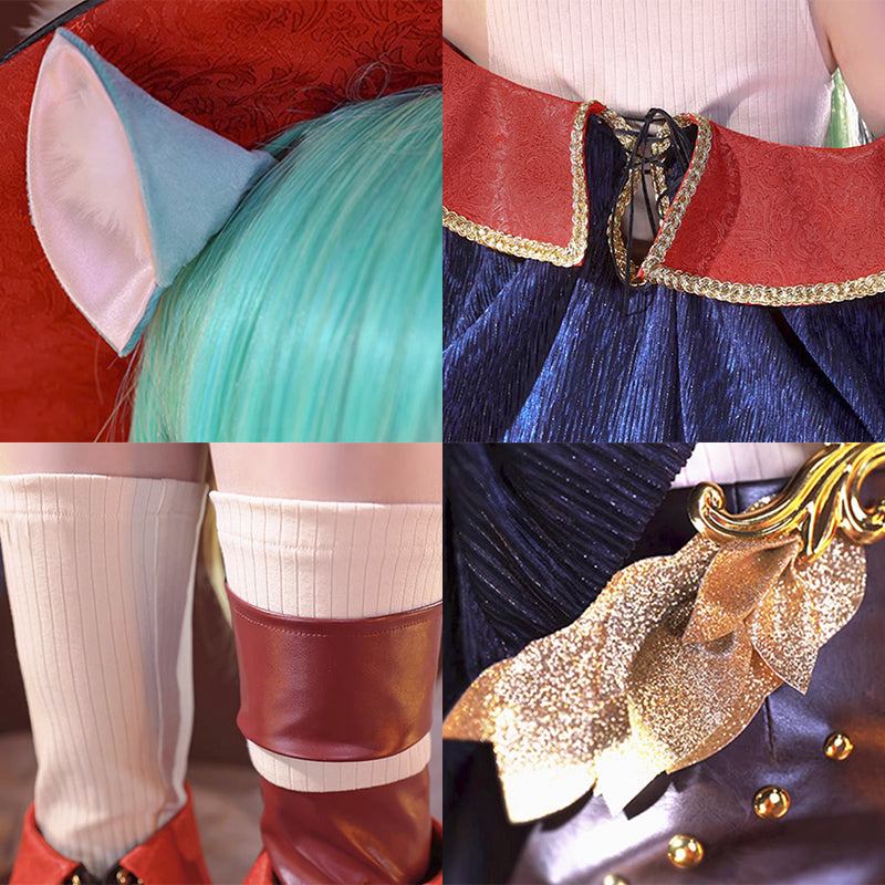 Vocaloid Hatsune Miku Puss in Boots Wonderland Cosplay Costume