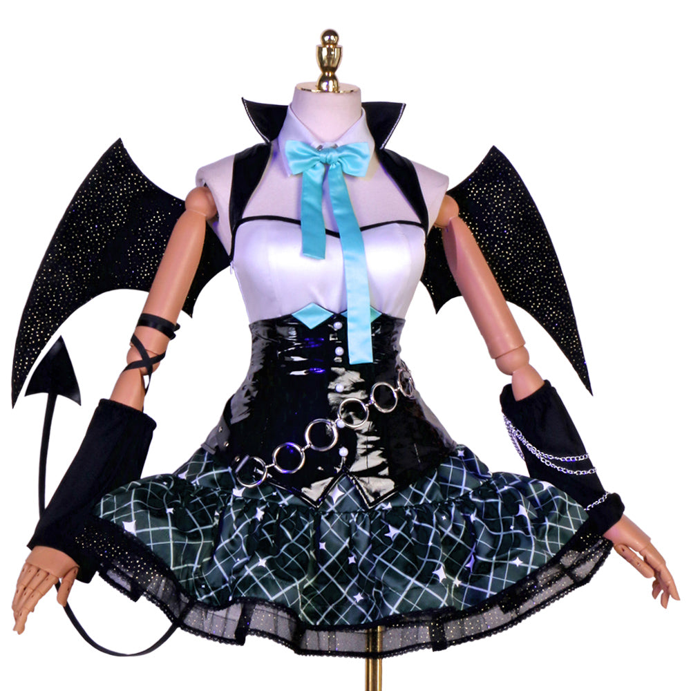 Vocaloid Hatsune Miku x Rascal Collab Little Devil Ver. 2023 Devil Wings Gothic Cosplay Costume SR