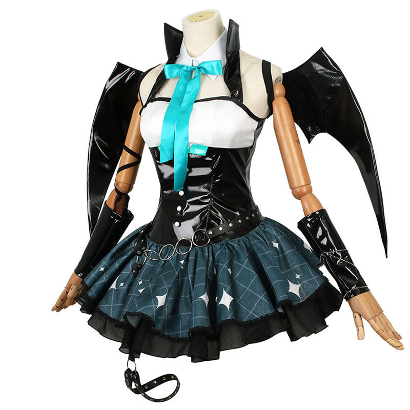 Vocaloid Hatsune Miku x Rascal Collab Little Devil Ver. 2023 Devil Wings Gothic Cosplay Costume R