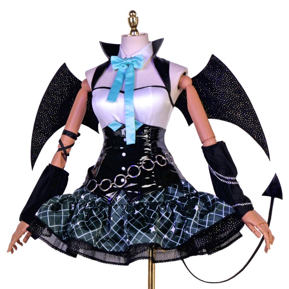 Vocaloid Hatsune Miku x Rascal Collab Little Devil Ver. 2023 Devil Wings Gothic Cosplay Costume SR