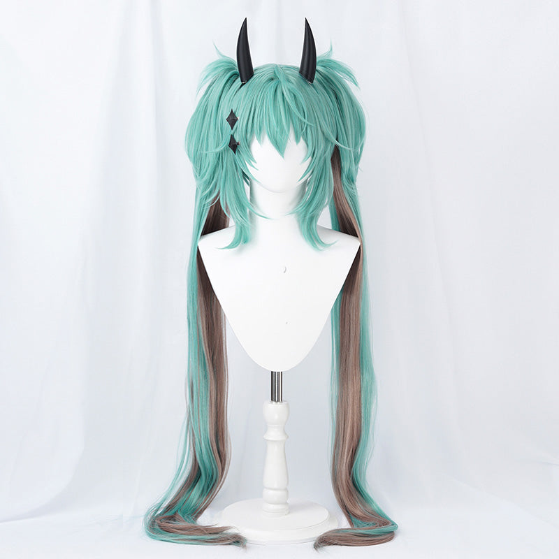 Vocaloid Hatsune Miku x Rascal Collab Little Devil Ver. 2023 Devil Wings Gothic Cosplay Wig